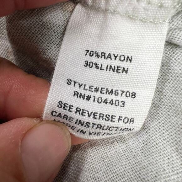 Altar’d State Sage Green Daisy Floral Smocked Babydoll Ruffle Mini Dress Size L - Picture 9 of 12